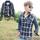 Contrast Plaid Shirt