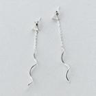 925 Sterling Silver Swirl Drop Earrings
