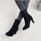 High Heel Faux-suede Ankle Boots