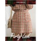 Tweed Plaid Miniskirt