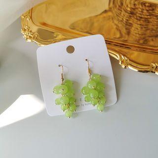 Rhinestone Grape Drop Earring 1 Pair - As Shown In Figure - One Size