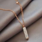 Rhinestone Bar Necklace As Shown In Figure - One Size