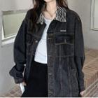Contrast Collared Denim Jacket