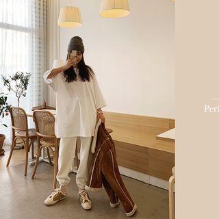 3/4-sleeve Longline T-shirt