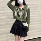 Argyle Sweater / A-line Skirt