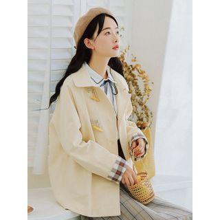 Plaid Cuff Toggle Jacket