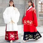 Embroidered Hanfu Jacket / Maxi Skirt