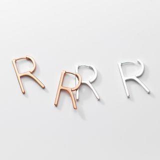 Sterling Silver Letter Drop Earring