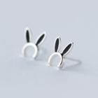Rabbit Sterling Silver Earring 1 Pair - Silver - One Size
