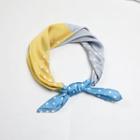 Dotted Colour Block Satin Neck Scarf