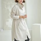 High-neck Print Back Parka