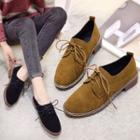 Low Heel Lace-up Casual Shoes