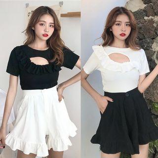 Key-hole Front Tee / Wide Leg Skorts