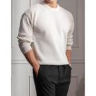 Seam-trim Wool Blend Sweater