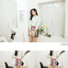 Round-neck Furry Knit Top