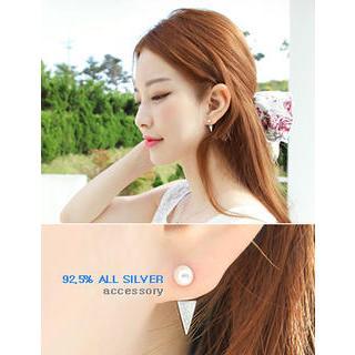 Faux Pearl Pointy Earrings