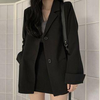 Set: Loose-fit Blazer + A-line Skirt