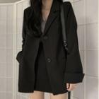 Set: Loose-fit Blazer + A-line Skirt