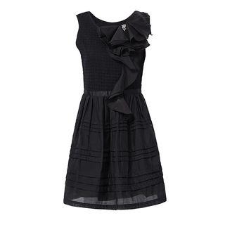 Sleeveless Ruffle Trim Cocktail Dress