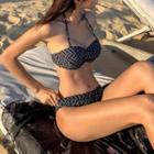 Halter-neck Floral Print Bikini