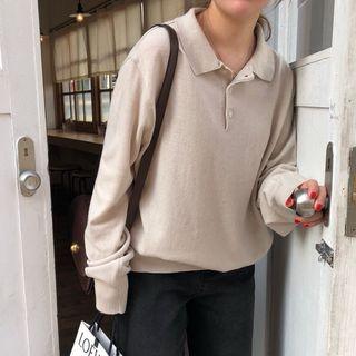 Collared Sweater Almond - One Size