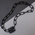 Chunky Chain Alloy Choker Black - One Size