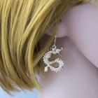 Dragon Drop Earring 1 Pair - Gold - One Size
