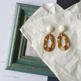 Floral Acrylic Drop Earring