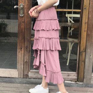 Tiered Dip-back Skirt