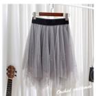 Mini Mesh A-line Skirt