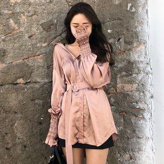 Satin Shirt Champagne - One Size