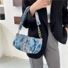 Floral Print Shoulder Bag Blue - One Size