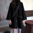 Contrast Lining Coat Black - One Size