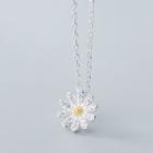 925 Sterling Silver Daisy Pendant Necklace S925 Silver - Silver - One Size