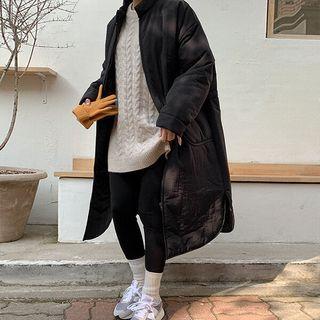 Stand-collar Zip Long Padded Coat