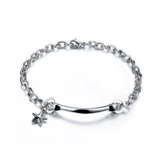 Simple Fashion Star Geometry 316l Stainless Steel Bracelet Silver - One Size