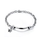 Simple Fashion Star Geometry 316l Stainless Steel Bracelet Silver - One Size