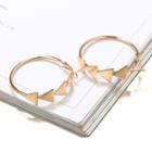 Alloy Triangle Hoop Earring 6703 - Gold - One Size