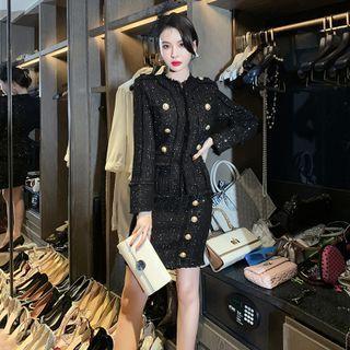 Set: Tweed Blazer + Pencil Skirt