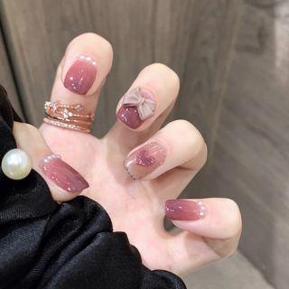 Gradient Faux Nail Tips Z039 - Purple - One Size