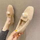 Beaded Fluffy Loafers