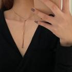 Triangle Pendant Necklace Rose Gold - One Size