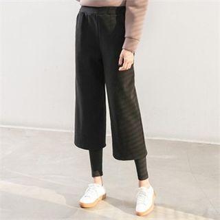 Inset Leggings Wide-leg Pants