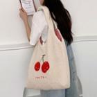 Embroidered Fleece Tote Bag (various Designs)