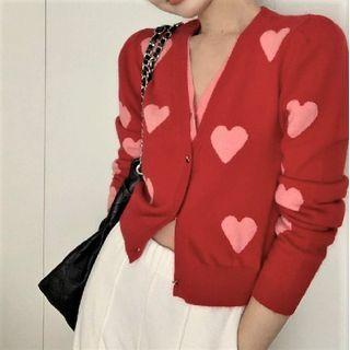 Short-sleeve Heart Cardigan