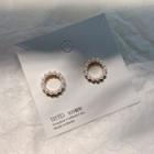 Faux Pearl Hoop Earring 1 Pair - My30393 - One Size