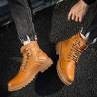 Genuine Leather Lace Up Boots