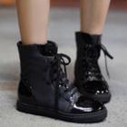 Faux-leather High-top Sneakers