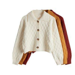 Lapel Single Breasted Cardigan