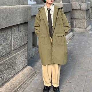 Hooded Midi Cargo Coat